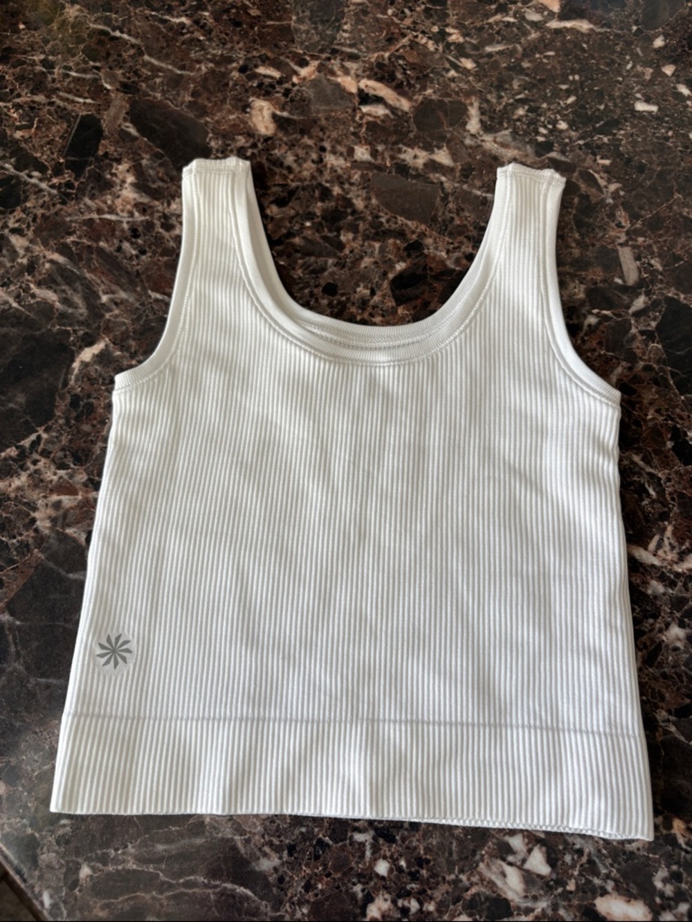 Athleta White Ribbed Tank Top for Kids